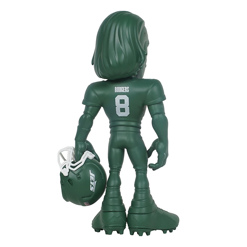 Figurine en vinyle GameChanger de 6 pouces de la série 5 des New York Jets d'Aaron Rodgers - Recherchez des variantes de couleurs unies rares