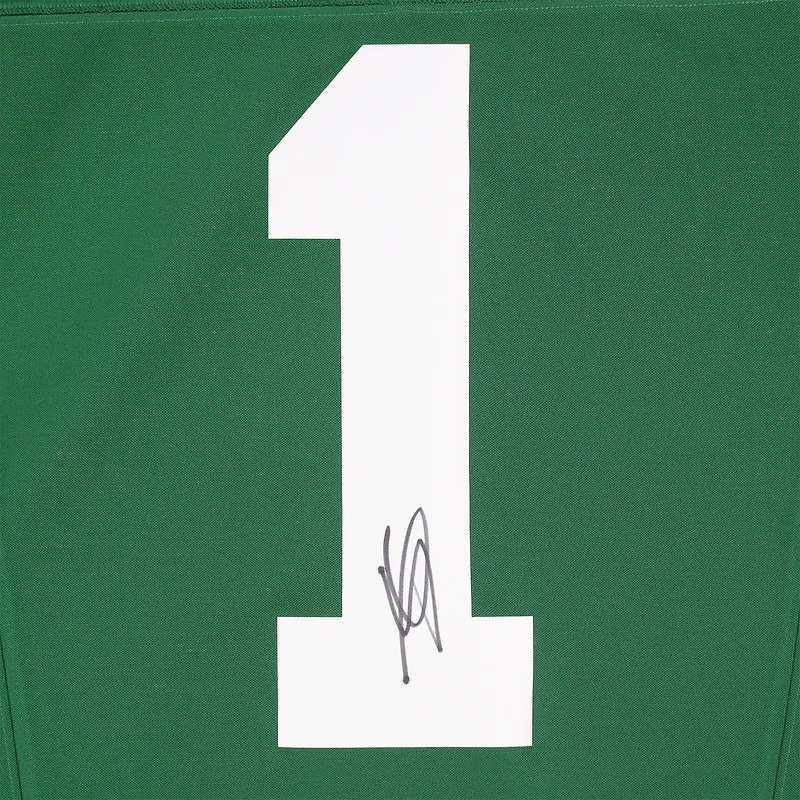 Maillot Nike Vapor F.U.S.E. vert dédicacé par Ahmad Sauce Gardner des New York Jets