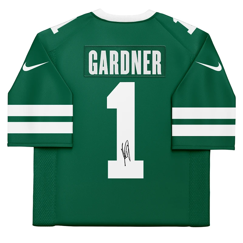Maillot Nike Vapor F.U.S.E. vert dédicacé par Ahmad Sauce Gardner des New York Jets
