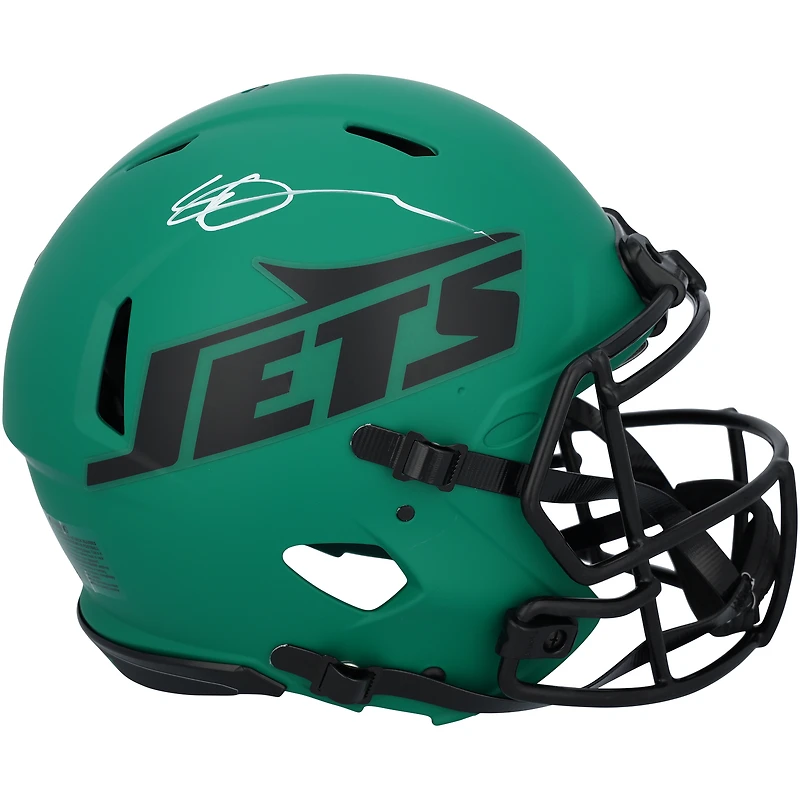 Casque authentique Riddell Rave Speed autographié par Ahmad Sauce Gardner des New York Jets