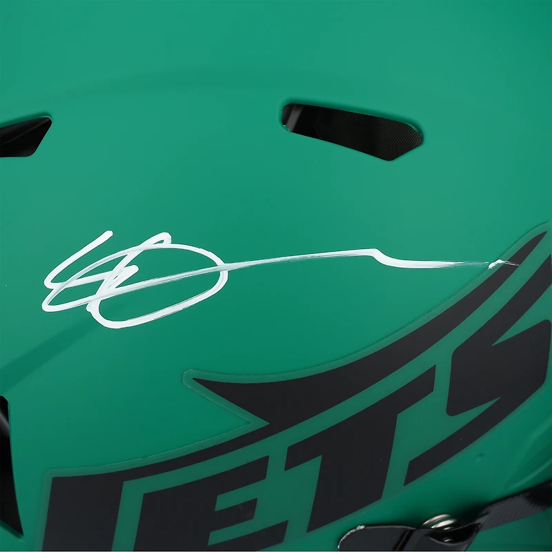 Casque authentique Riddell Rave Speed autographié par Ahmad Sauce Gardner des New York Jets