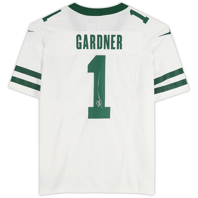Maillot blanc dédicacé par Ahmad Sauce Gardner des New York Jets