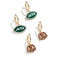 Lot de deux boucles d'oreilles BaubleBar New York Jets