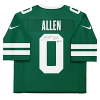 Maillot Nike Vapor F.U.S.E. vert dédicacé par Braelon Allen des New York Jets