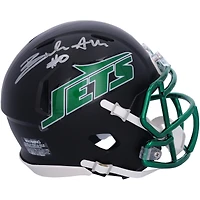 Braelon Allen New York Jets Autographed Riddell 2024 Black Alternate Speed Mini Helmet