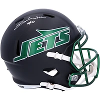 Braelon Allen New York Jets Autographed Riddell 2024 Black Alternate Speed Replica Helmet 