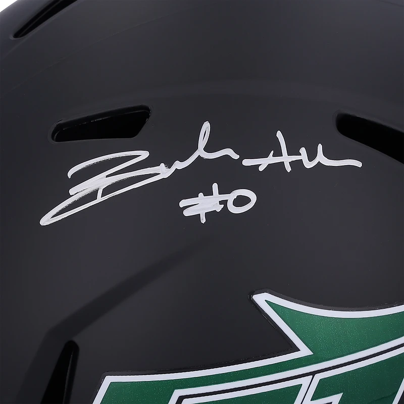 Braelon Allen New York Jets Autographed Riddell 2024 Black Alternate Speed Replica Helmet