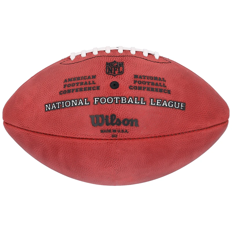 Ballon de football Wilson Duke en couleur autographié par Braelon Allen des New York Jets