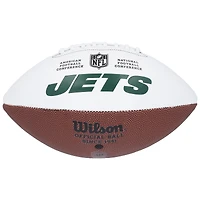 Breece Hall & Braelon Allen New York Jets Autographed Wilson White Panel Football