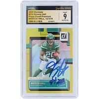 Breece Hall New York Jets Autographed 2022 Panini Donruss Press Proof Premium #314 CGC Fanatics Witnessed Authenticated 9/10 Rookie Card