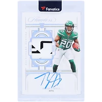 Gants Signature Panini Flawless Black Box autographiés par Breece Hall New York Jets 2022, 2 couleurs, relique #SG-BH #1/1, carte recrue