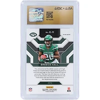 Breece Hall New York Jets Autographed 2022 Panini Prizm No Huddle Prizm Emergent #E-11 CGC Fanatics Witnessed Authenticated Pristine 10/10 Rookie Card