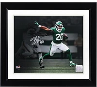 Breece Hall New York Jets Autographed 8" x 10" Stiff Arm vs. Cleveland Browns Spotlight Photograph