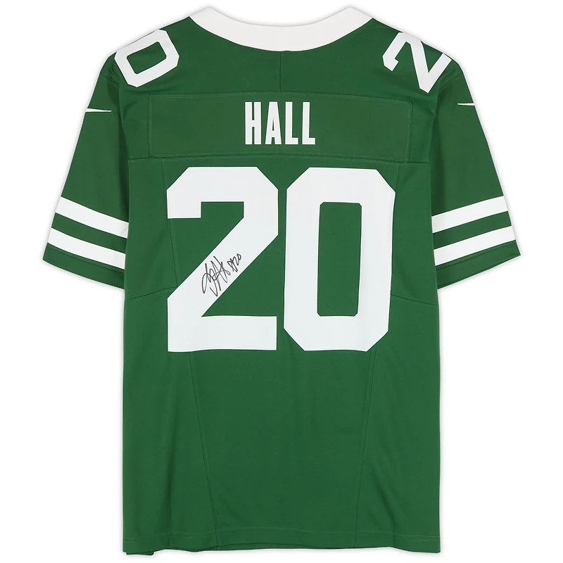 Breece Hall New York Jets Autographed Nike 2024 Green Limited Jersey