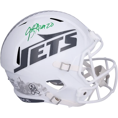 Breece Hall New York Jets Autographed Riddell 2024 Salute To Service Speed Replica Helmet