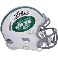 Breece Hall New York Jets Autographed Riddell 2024 White Classic Alternate Speed Mini Helmet 