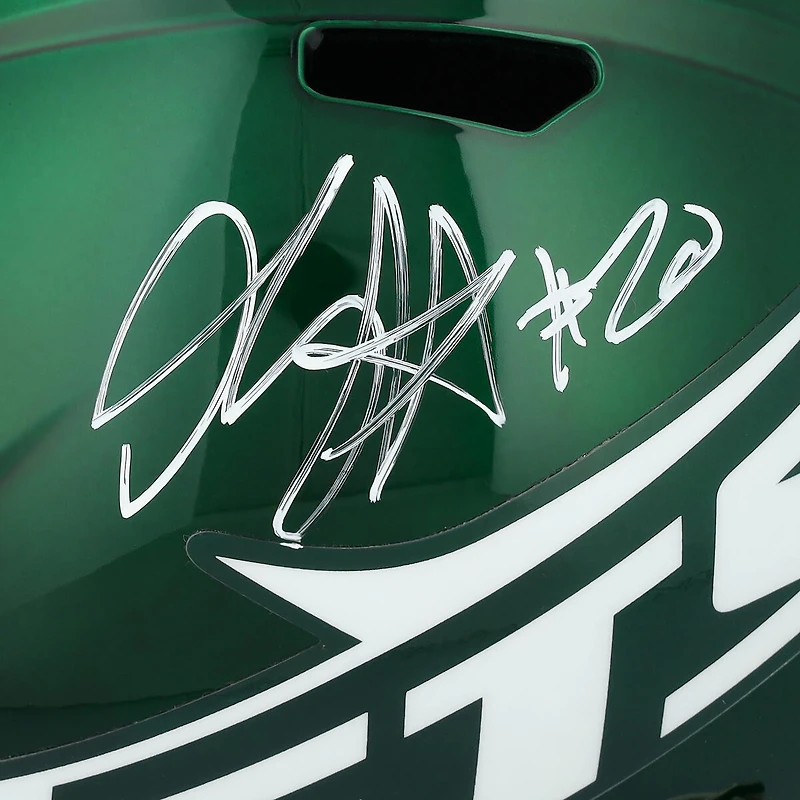 Breece Hall New York Jets Autographed Riddell Tribute Speed Replica Helmet - Signed in White Ink 
