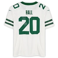 Maillot Nike Vapor F.U.S.E. blanc dédicacé par Breece Hall des New York Jets, édition limitée, avec inscription « JETS ! »