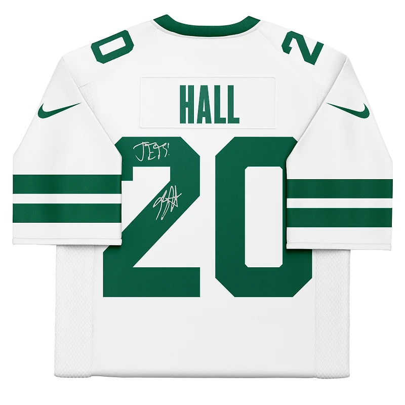 Breece Hall New York Jets Autographed White Nike Vapor F.U.S.E. Limited Jersey with "JETS!" Inscription
