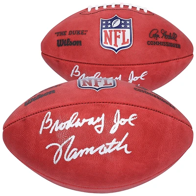 "Broadway" Joe Namath New York Jets Autographed Wilson Duke Full Color Football with Nickname Inscription