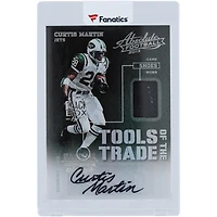 Curtis Martin New York Jets Autographed 2013 Panini Absolute Cleat Relic Black Box #3 #1/1 Card