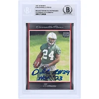 Darrelle Revis New York Jets Autographed 2007 Bowman #199 Beckett Fanatics Witnessed Authenticated Rookie Card with "HOF '23" Inscription