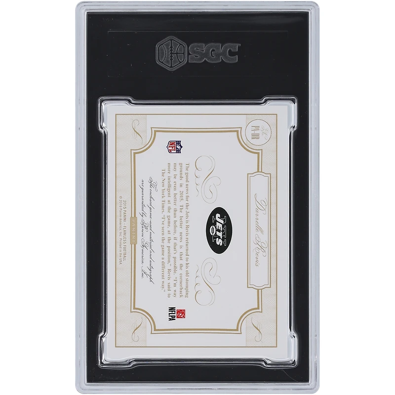 Darrelle Revis New York Jets Autographié 2015 Panini Flawless Emerald Patch Relic Autograph #PA-DR #1/5 SGC Authentifié 9.5/10 Carte