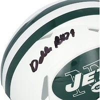 Casque Riddell rétro Speed ​​Mini autographié par Darrelle Revis des New York Jets (1998-2018)
