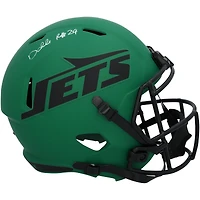 Casque Riddell Rave Speed autographié par Darrelle Revis des New York Jets