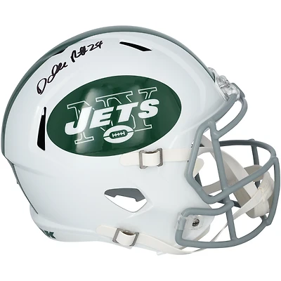 Casque Riddell blanc Alternate Speed autographié par Darrelle Revis des New York Jets