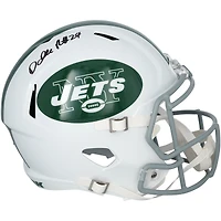 Casque Riddell blanc Alternate Speed autographié par Darrelle Revis des New York Jets