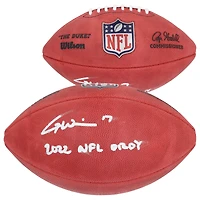Garrett Wilson New York Jets 2022 NFL Offensive Rookie of the Year Autographed Duke Pro Football with ''2022 NFL OROY'' Inscription