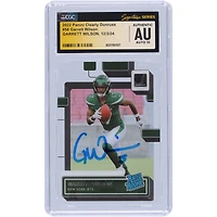 Carte de recrue Panini 2022 autographiée par Garrett Wilson des New York Jets, clairement Donruss #56, CGC Fanatics a été témoin d'une carte authentifiée Auto 10