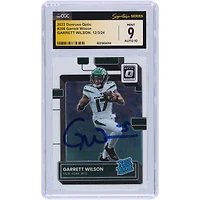 Carte de recrue Panini Donruss Optic #206 autographiée 2022 par Garrett Wilson des New York Jets, carte de recrue 9/10 authentifiée par les fanatiques de CGC