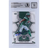 Carte de recrue authentifiée 10 de Beckett Fanatics, mosaïque Panini autographiée 2022 de Garrett Wilson des New York Jets, début de la NFL #276