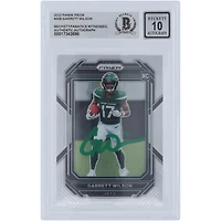 Garrett Wilson New York Jets Autographed 2022 Panini Prizm Green Ink #309 Beckett Fanatics Witnessed Authenticated 10 Rookie Card 