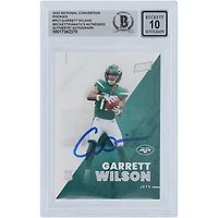 Garrett Wilson New York Jets Autographed 2022 Panini The National #RC7 #/499 Beckett Fanatics Witnessed Authenticated 10 Rookie Card 