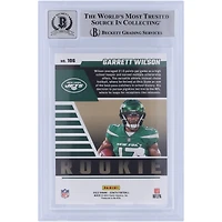 Carte de recrue 10 authentifiée 2022 Panini Zenith Red Zone #106 de Beckett signée Garrett Wilson New York Jets avec l'inscription « 2022 OROY »