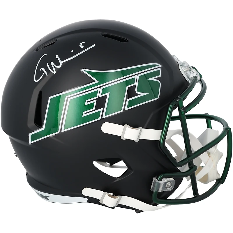 Garrett Wilson New York Jets Autographed 2024 Alternate Speed Replica Helmet