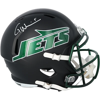 Garrett Wilson New York Jets Autographed 2024 Alternate Speed Replica Helmet