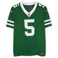 Maillot Nike vert dédicacé par Garrett Wilson des New York Jets en édition limitée 2024