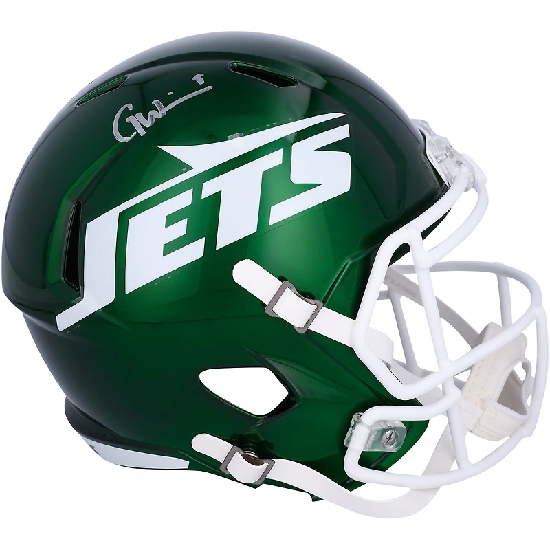 Garrett Wilson New York Jets Autographed 2024 Riddell Speed Replica Helmet