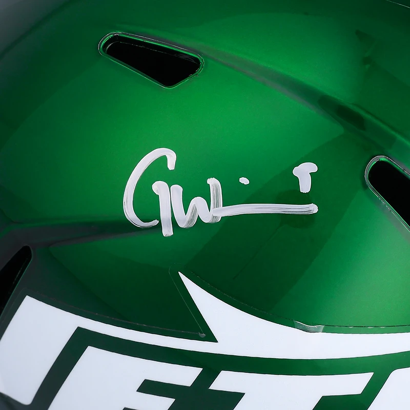 Garrett Wilson New York Jets Autographed 2024 Riddell Speed Replica Helmet