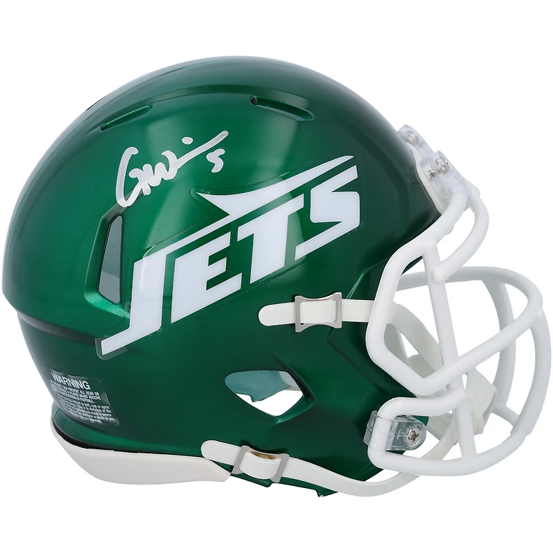 Garrett Wilson New York Jets Autographed 2024 Ridell Speed Mini Helmet