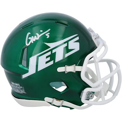 Garrett Wilson New York Jets Autographed 2024 Ridell Speed Mini Helmet