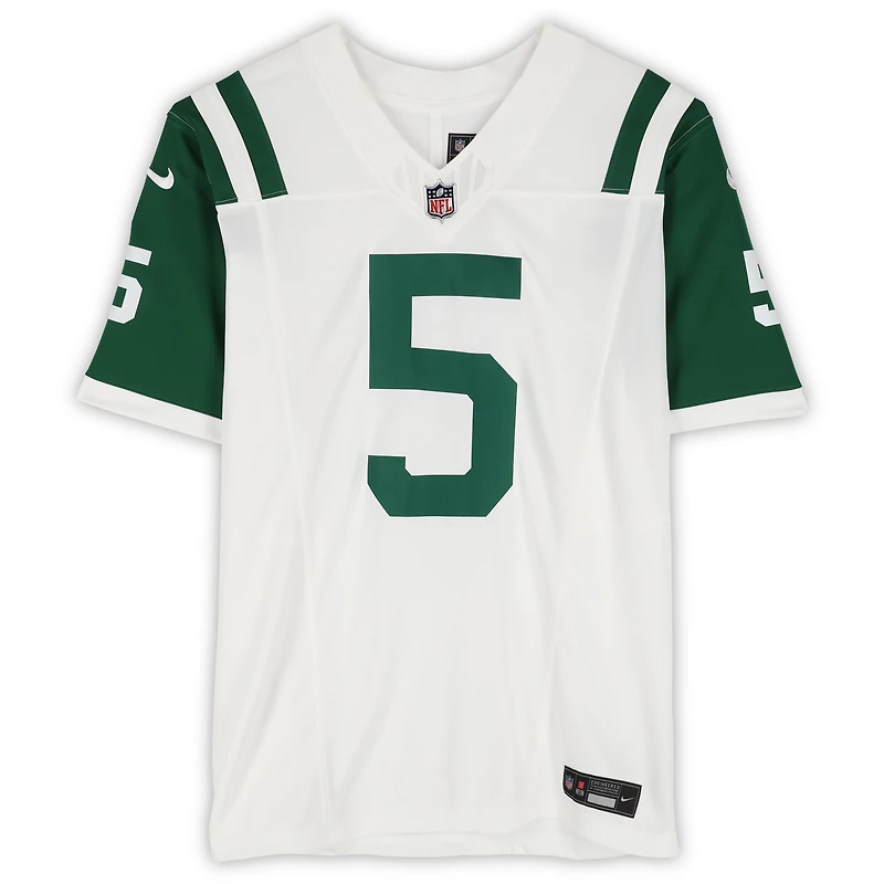 Maillot Nike Alternate Limited 2024 blanc autographié par Garrett Wilson des New York Jets