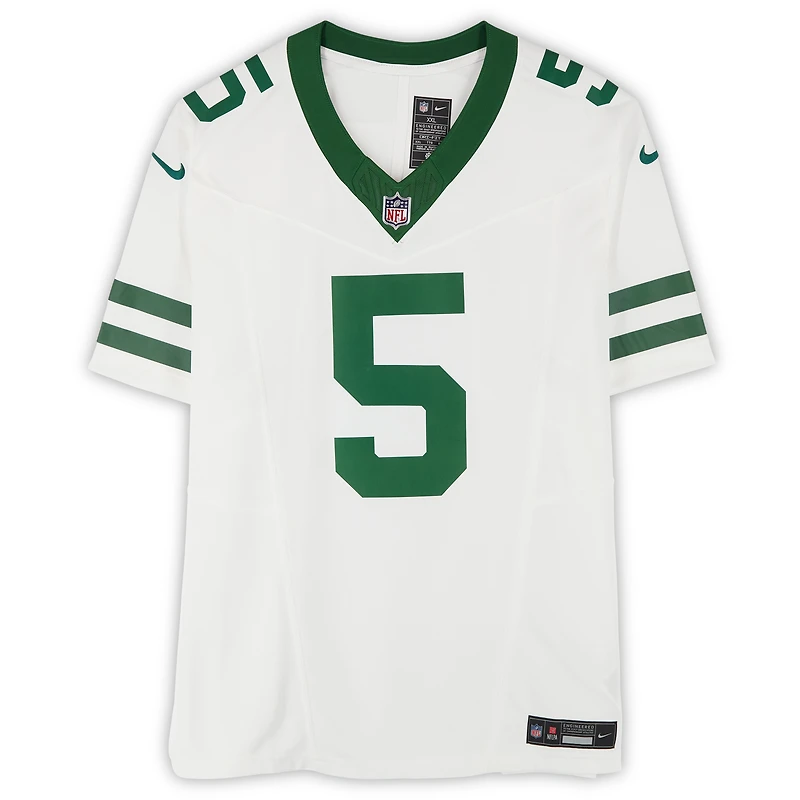 Garrett Wilson New York Jets Autographed 2024 White Nike Limited Jersey