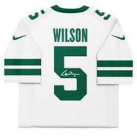 Maillot Nike blanc dédicacé par Garrett Wilson des New York Jets en édition limitée 2024