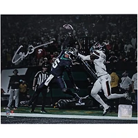 Garrett Wilson New York Jets Autographed 8" x 10" Leaping Touchdown Catch Photograph