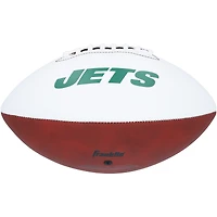 Ballon de football Franklin White Panel autographié par Garrett Wilson des New York Jets